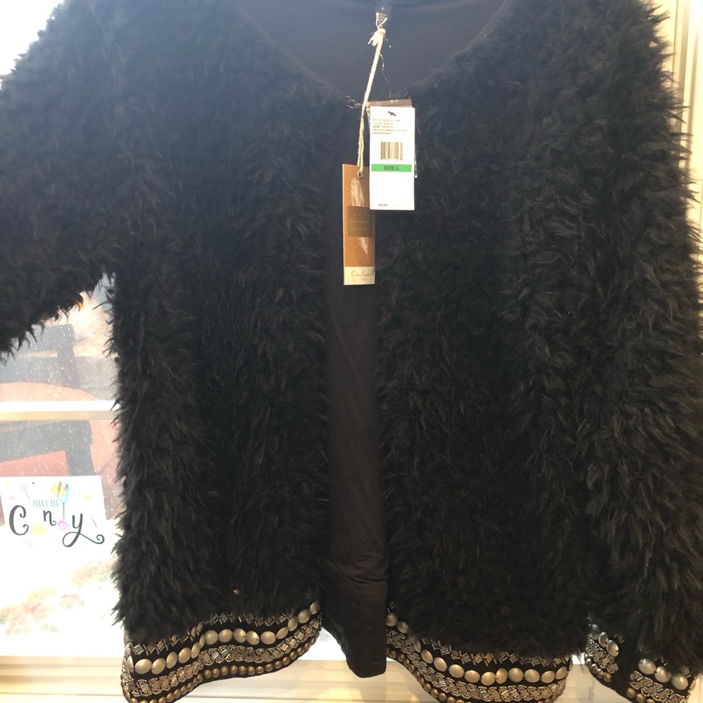 Jessica Simpson faux fur / shearling jacket
